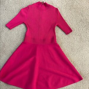 Ted Baker Chic Pink Ribbed Dress Sz3